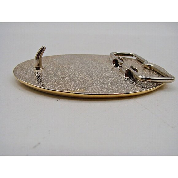 Patriotic American Soaring Eagle Sunburst Rhinestone Belt Buckle Gold Tone Brass - Picture 11 of 11